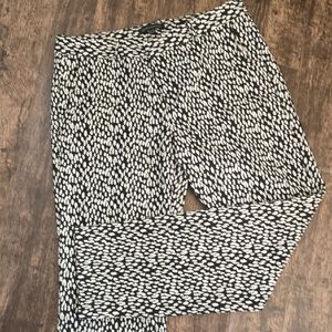 BANANA REPUBLIC Black & White Patterned Pants Tectured Sz 10